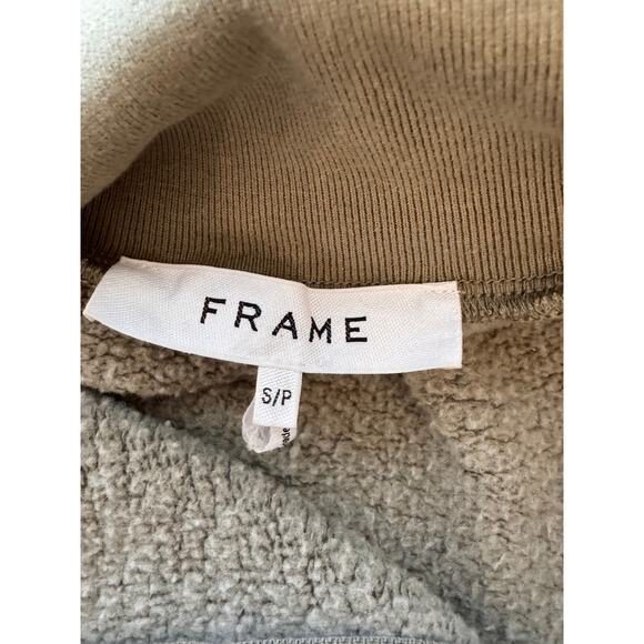 FRAME ~ Women's Shoulder Detail Half Zip Sweatshirt Size S FALL BONFIRE - Picture 5 of 6